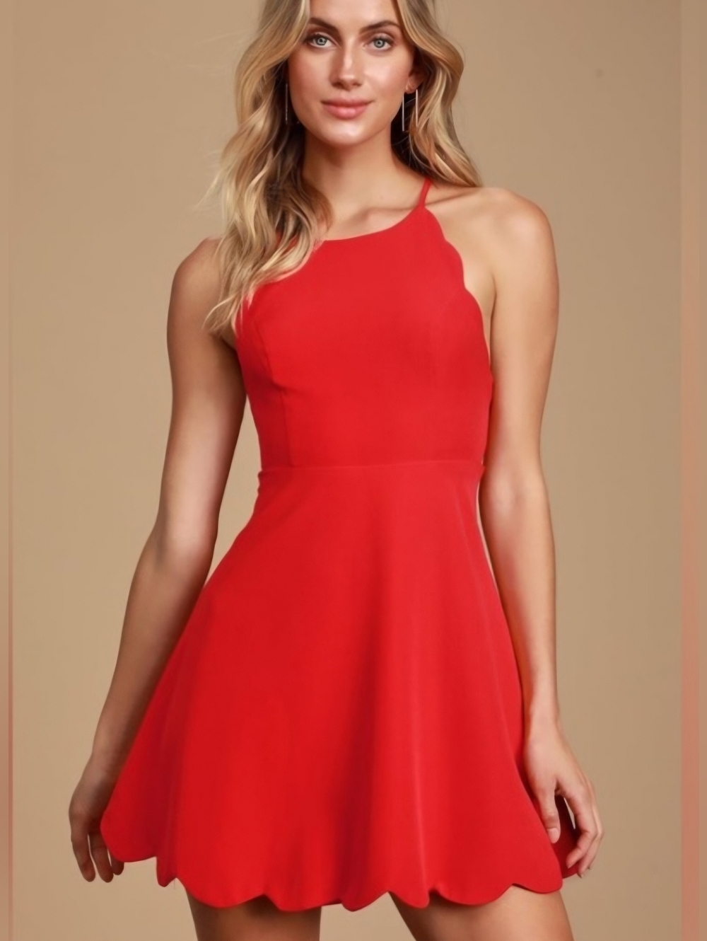 Lulus Play On Curves Red Criss Cross Back Strappy Dress